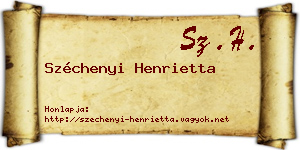 Széchenyi Henrietta névjegykártya
