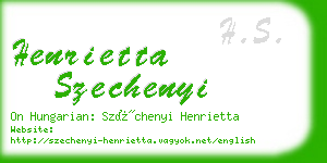 henrietta szechenyi business card